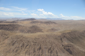 Areal view of the Arizona with clouds shadows on the ground