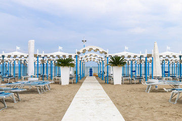 Empty beach, Italy, Riccione