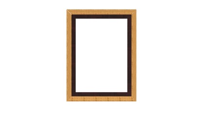 Frame isolated on White 3D Rendering