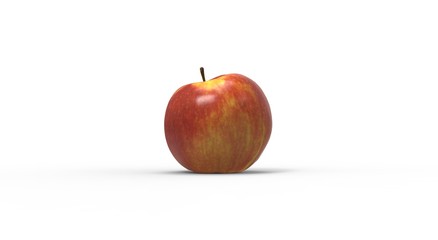 Red Apple Fruit isolated on White
