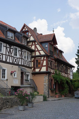 Historische Fachwerkhäuser am Marktplatz in Heppenheim / Bergstrasse