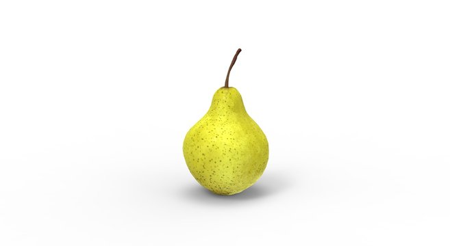 Pear Fruit isolated on White 3D Rendering