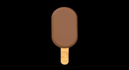 Summer ice cream 3D Rendering