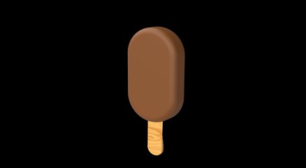 Summer ice cream 3D Rendering