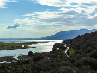 Obraz premium Road that bring to Buthrotum National Park.