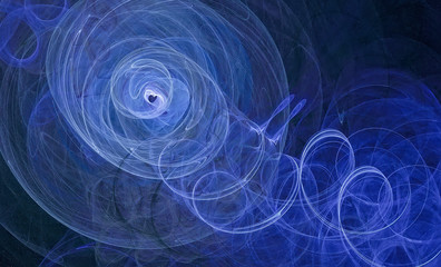 Computer generated abstract spiral fractal flame image .