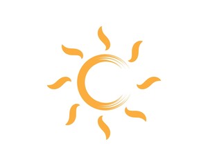 sun ilustration logo vector icon