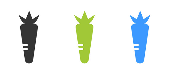 Carrot sign icon - Flat vector