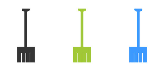 Shovel flat sign icon vector