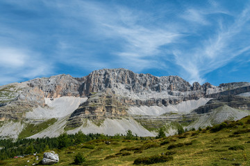 Typical mountain landscape on the Italian dolomites