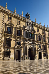 Historic Mannerist facade of the Royal Chancery of Granada now Superior Court of Andalusia