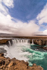 Iceland waterfalls background wallpaper travel