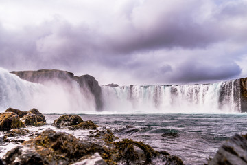 Iceland waterfalls background wallpaper travel