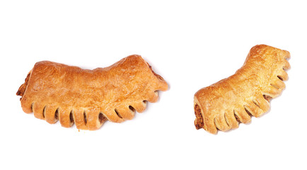 Rolls with nuts isolated on white background.