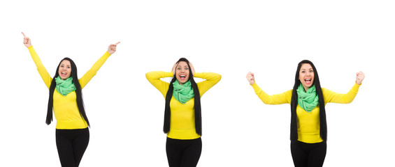 Young student isolated on the white background