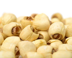 Freshness Lotus seeds isolated on white background