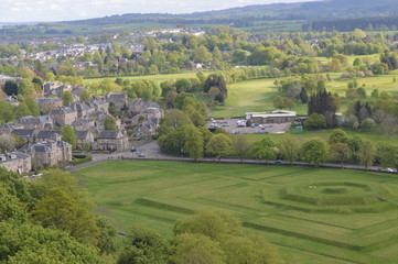 Views from Stirling Castle, Scotland, over surrounding countryside