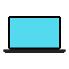 Isolated laptop screen on a white background - Vector