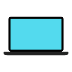 Isolated laptop screen on a white background - Vector