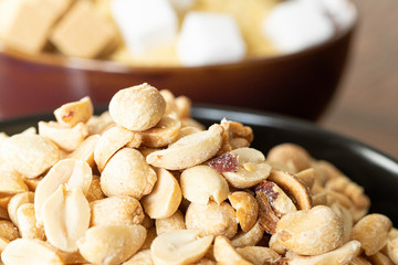 Garri , Sugar and Groundnuts a popular Nigerian Snack