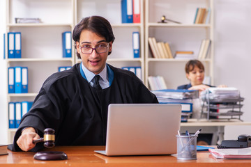 Two lawyers working in the office