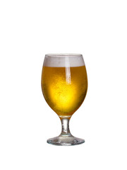 Glass of beer, isolated on white background