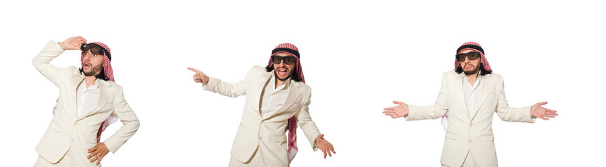 Arab businessman isolated on white