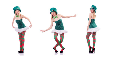 Woman in saint patrick concept