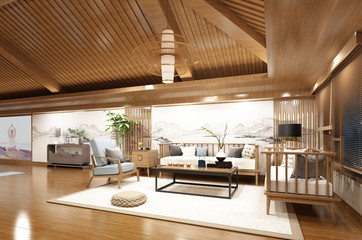 3d render sport fitness and yoga center