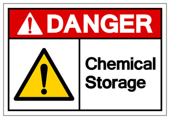 Danger Chemical Storage Symbol Sign ,Vector Illustration, Isolate On White Background Label. EPS10