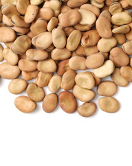 Fototapeta na wymiar Fava beans,Vicia faba on white background