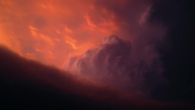 A Beautiful Supercell Thunderstorm at Sunest