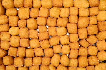 Tofu bubble on the white background