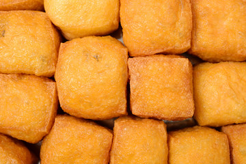 Tofu bubble on the white background