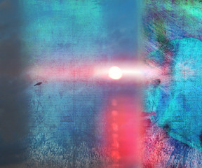 Bright artistic splashes. Abstract painting color texture. Modern pattern. Multicolor dynamic background. Fractal artwork for creative graphic design - illustration