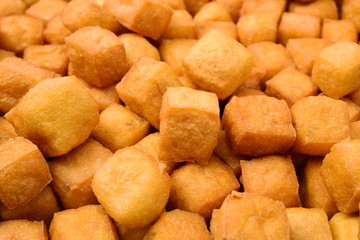 Tofu bubble on the white background