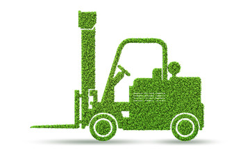 Green low emission electic vehicle concept - 3d rendering © Elnur