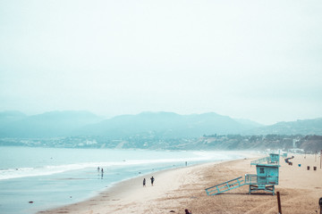 Fototapeta na wymiar Coastline Santa Monica Pier