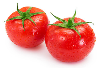 Fresh tomato on white background