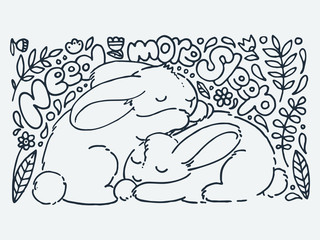 Cute cartoon animal. Vector clip art illustration for children design, cards, prints, coloring books