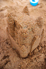 Sand castle by the sea