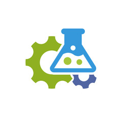 Illustration icon with the research analysis process concept