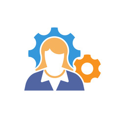 Illustration icon for female operational managers, female business consultants