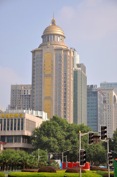 China Citic Bank in Gulou Square in the city center of Nanjing (Southern Capital), Jiangsu Province, China.