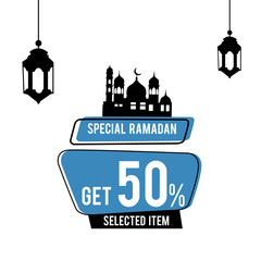 Big Sale Special Ramadan Label Badge Vector Template Design Illustration