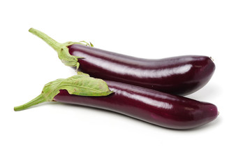 eggplant isolated on white background 