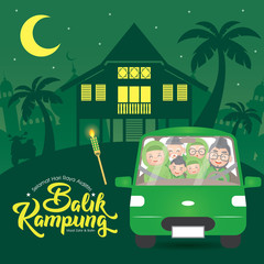 Hari Raya Aidilfitri & Balik Kampung is an important religious holiday celebrated by Muslims worldwide that marks the end of Ramadan, also known as Eid al-Fitr. (Translation: Return Home Reunion ) 