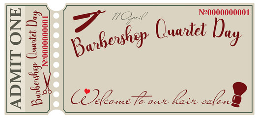 Invitation for Barbershop Quartet Day