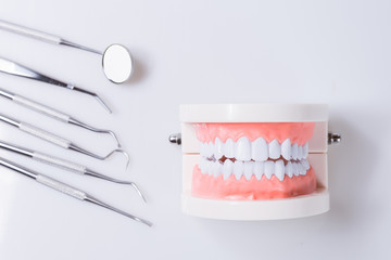 Dental concept healthy equipment tools dental care