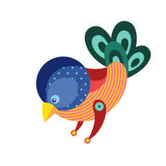 Vector Illustration Colorful Birds and Chicken in Flat Colors. Illustration can Use for Logo, pattern, background, print, fabric, website, landing page and decoration.